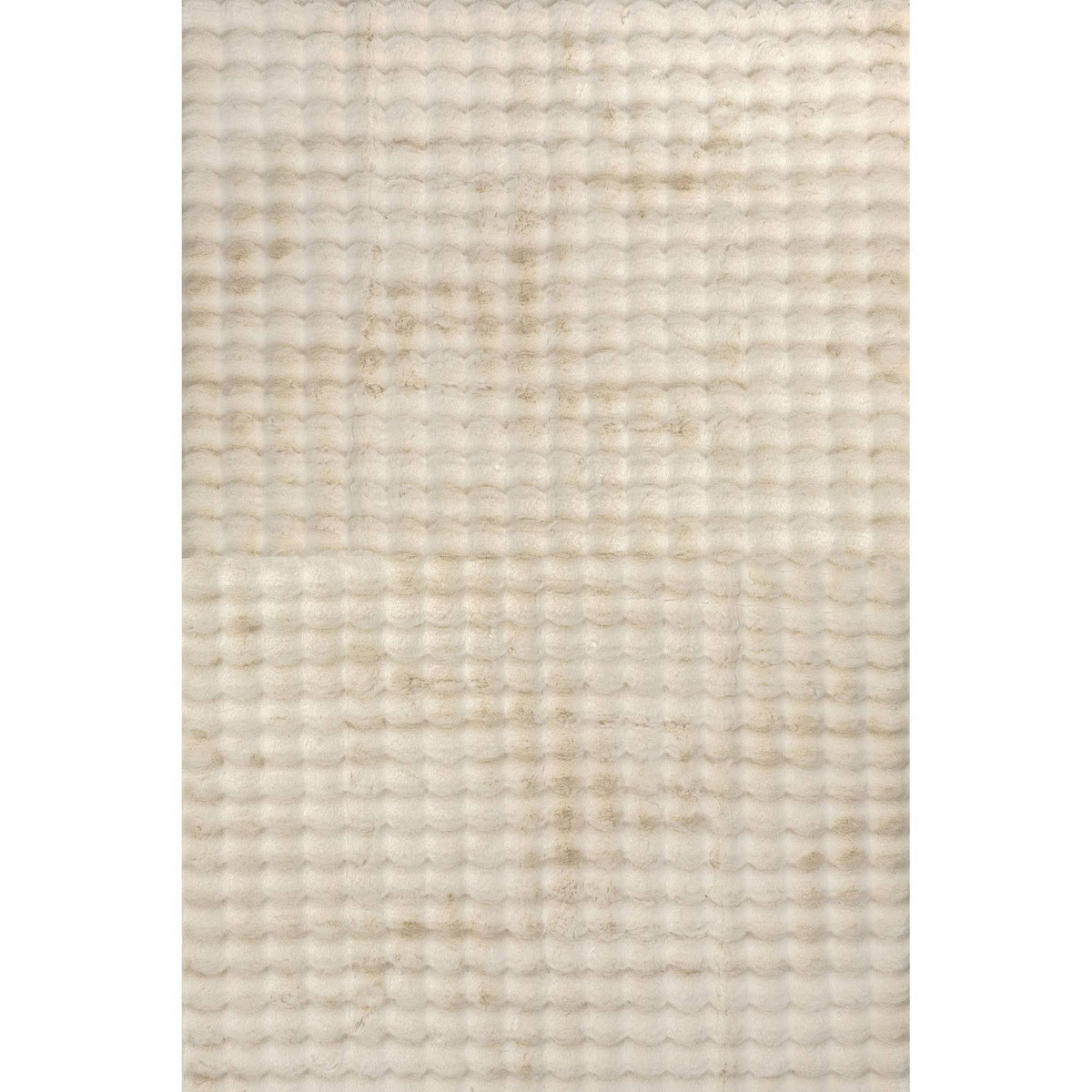 nuLOOM Jeni Solid Faux Rabbit Machine Washable Area Rug Beige 3' 9" x 6'