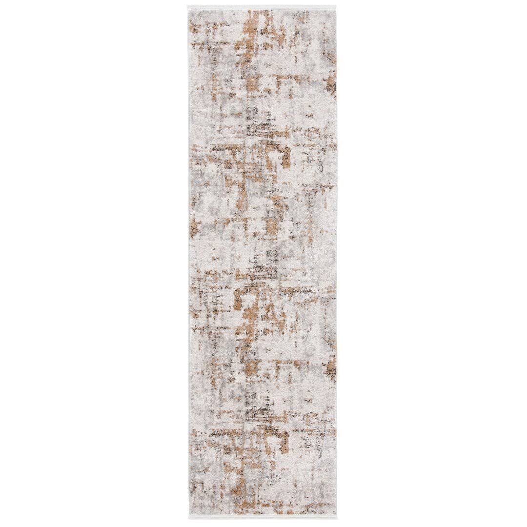 Broadway Abstract Gray / Gold Area Rug Williston Forge Rug Size: Runner 2'2" x 8'